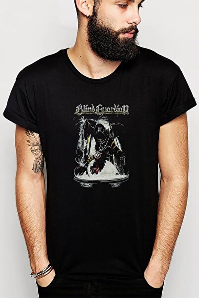 QIVI Blind Guardian The Bard's Song Rock Μαύρο Ανδρικό Πλεκτό Μπλουζάκι Μπλου...