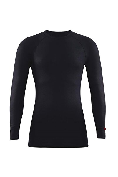 Blackspade Tricou negru termic de iarnă pentru bărbați, cu mânecă lungă, cu d...