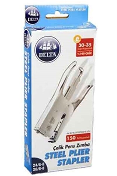 Delta 105 Pens Tipi Zımba Makinesi No:24/6 30 Sayfa Kapasiteli - Krom