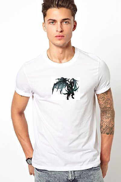QIVI World of Warcraft Illidan Stormrage Štampano Bela majica za muškarce Ple...