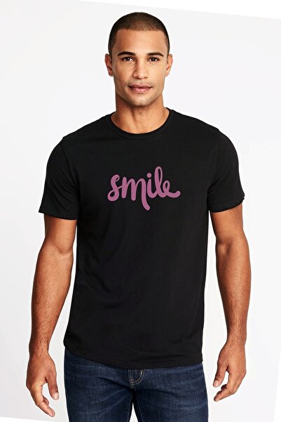 QIVI Smile Euclidean Microsoft Word Štampano crna muška Pleteno majica