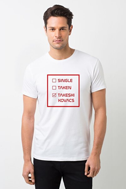QIVI Altered Carbon Status Štampano Beli muškarci Pleteno Majica T-shirt T-shirt