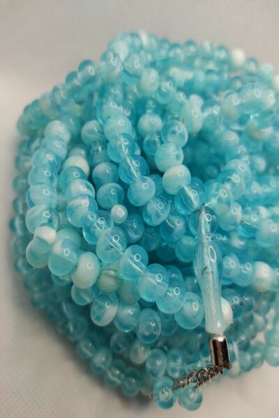 TesbihART Akrilik 1000'lik Alaca Mavi Zikir Tesbih