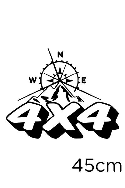MIGNATIS Lipire 4x4 Scriere și Autocolant Busolă 45 Cm - Negru