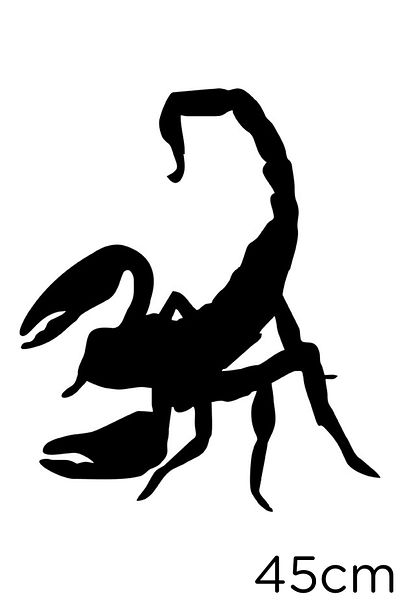New Jargon Autocolant Scorpion cu mișcare lentă Lipire 45 cm - Negru