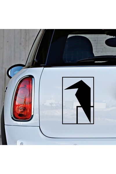 New Jargon Pastă autocolant Crow în cadru 45cm - Negru