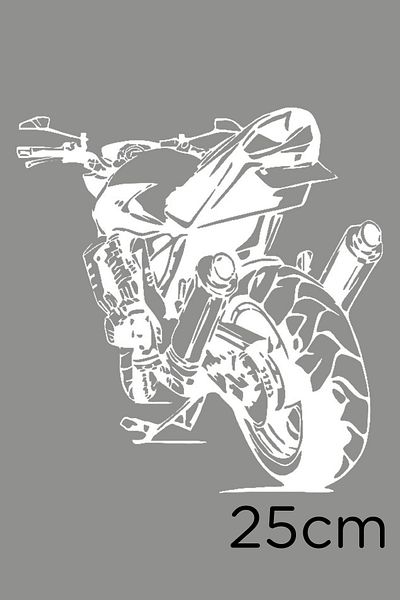 New Jargon Autocolant pentru motociclete, autovehicul și perete 25 cm - alb