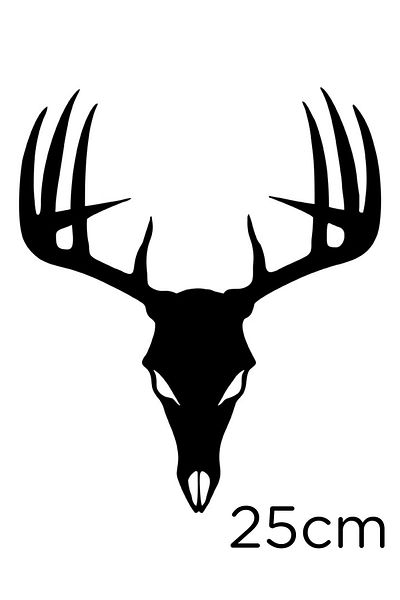 New Jargon Autocolant cu cap de cerb negru de 25 cm - Antlers Big