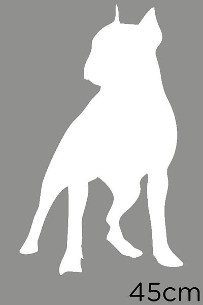 New Jargon Autocolant Doberman Dog Etichetă Lipire 45cm - Alb