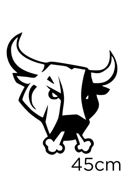 New Jargon Autocolant creativ Angry Bull pentru lipire auto 45cm - negru