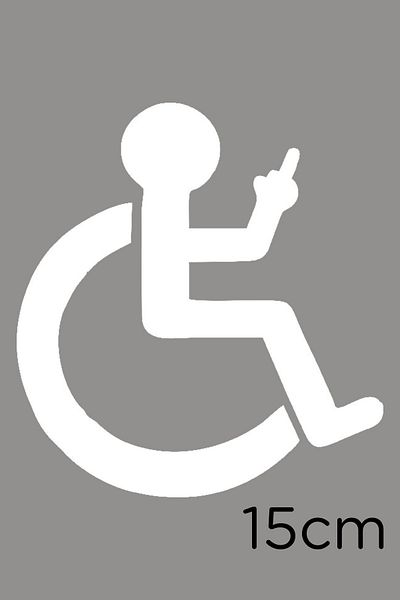 New Jargon Semnul de lipire pentru persoanele cu dizabilități care trag cu mâna 15cm - alb