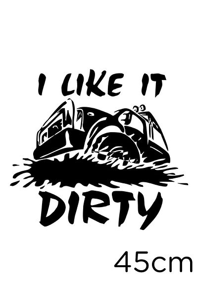MIGNATIS Autocolant 4x4 Ofroad Racing I Like It Dirty 45 Cm - Negru