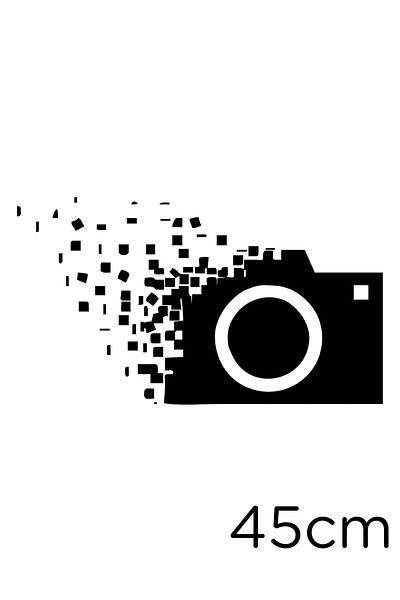 MIGNATIS Autocolant pentru cameră foto pixelizată fragmentată 45 Cm - Negru