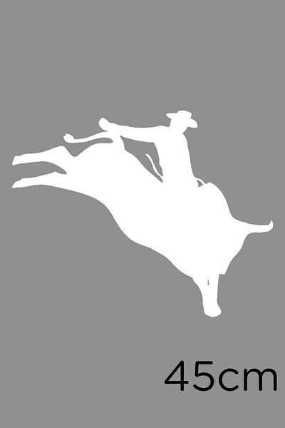 MIGNATIS Matator Standing On Bull Sticker Pastă 45 Cm - Alb