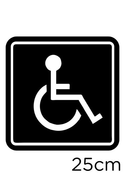 New Jargon Autocolant pentru mașină pentru persoane cu dizabilități și pentru femei cu dizabilități 25 cm - negru
