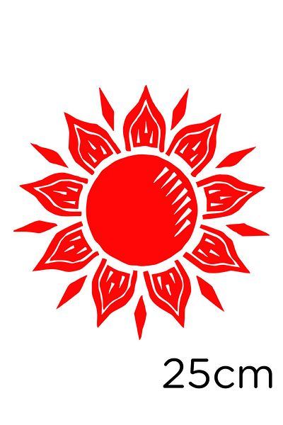 New Jargon Red Day Lover FlowerSticker- 25cm Paste Sticker