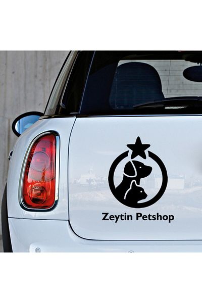 New Jargon Lipire autocolant pentru firma Special Petshop 45cm - Negru
