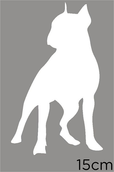 New Jargon Autocolant pentru câine Doberman Etichetă de lipire 15cm - Alb