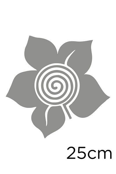 New Jargon Five-Petal Flower Label Sticker Paste with Sprial Return Inside 25cm - Gray