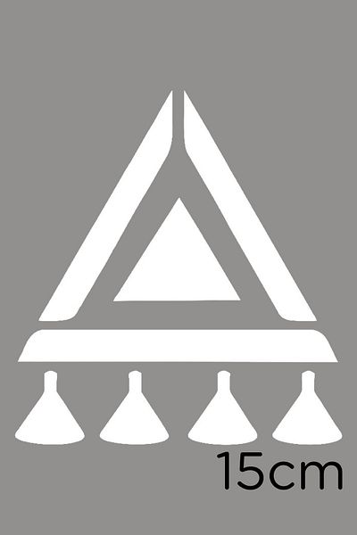 New Jargon Autocolant pentru vehicul cu simbol Talisman cu motiv alb Anatolian - 15 cm