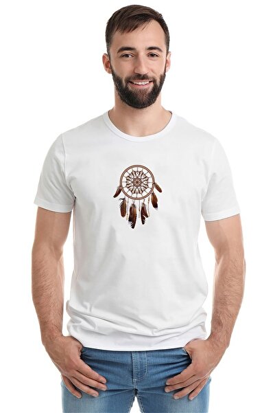 QIVI Dream Catcher Štampano bela muška Pleteno majica