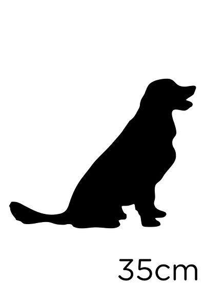 New Jargon Autocolant Golden Dog Etichetă Lipire 35cm - Negru
