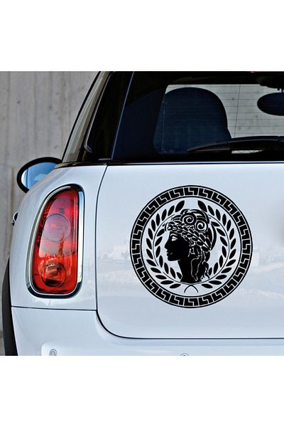 New Jargon Păstrarea icoanei albinelor grecești și autocolant pentru femeie încoronată 45 cm - negru
