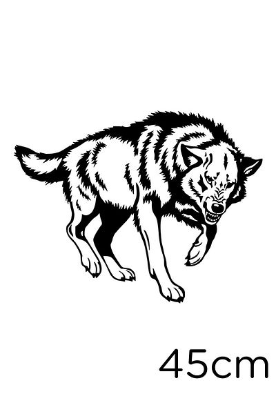 New Jargon Autocolant Ready for Battle Wild Wolf Autocolant 45cm - Negru