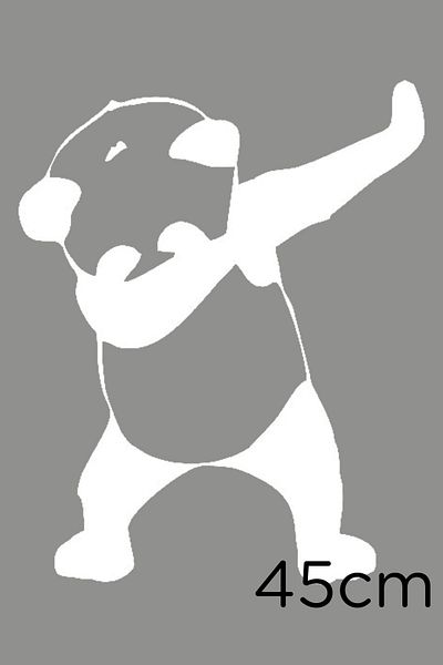 New Jargon Autocolant Panda Dancing Cute 45cm - Alb