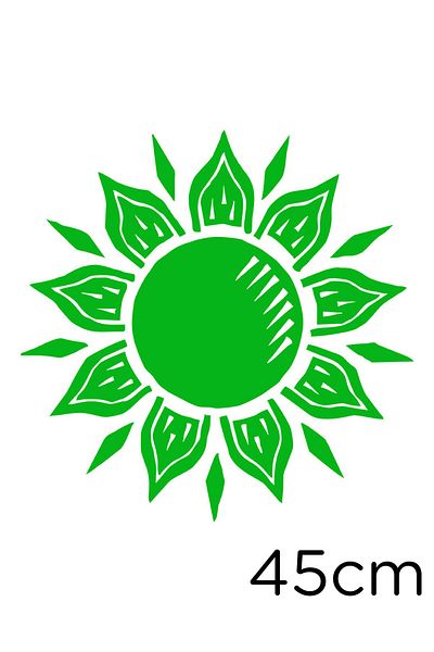 New Jargon Day Lover Flower Sticker Paste Label 45cm - Green