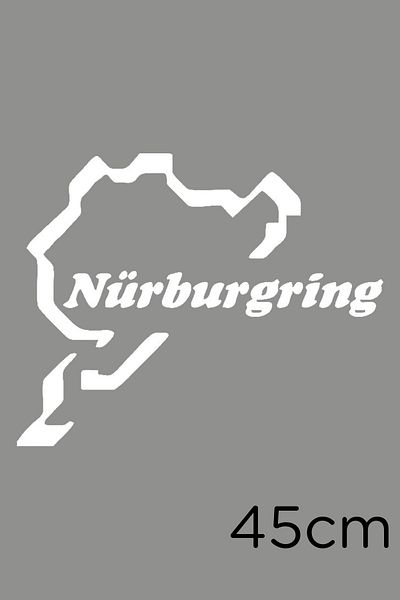 New Jargon Autocolant Harta Nurburgring pentru usi laterale auto 45cm - alb
