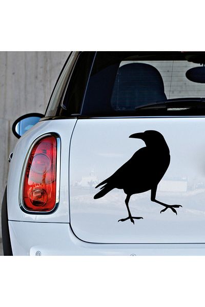 New Jargon Autocolant autocolant cu corb în vârstă întors în urmă 35 cm - negru