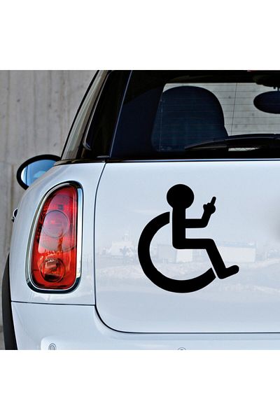 New Jargon Semnul de lipire pentru persoanele cu dizabilități care trag cu gestul mâinii 35 cm - negru