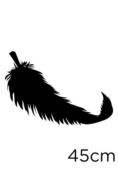 New Jargon Autocolant cu pene de bufniță vultur 45cm - negru