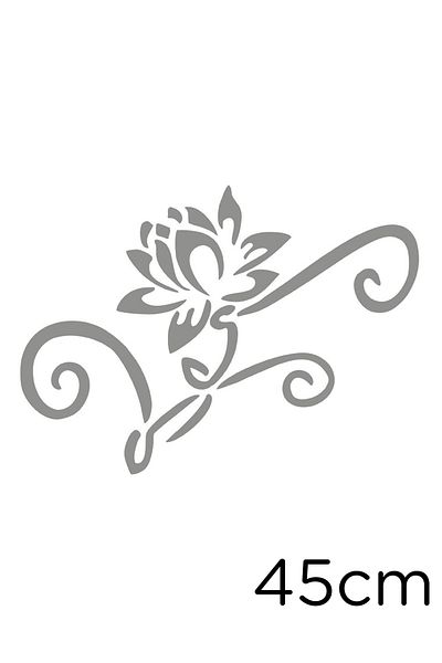 New Jargon Wide Large Leaf Water Lily Flower Sticker Paste 45cm - Gray