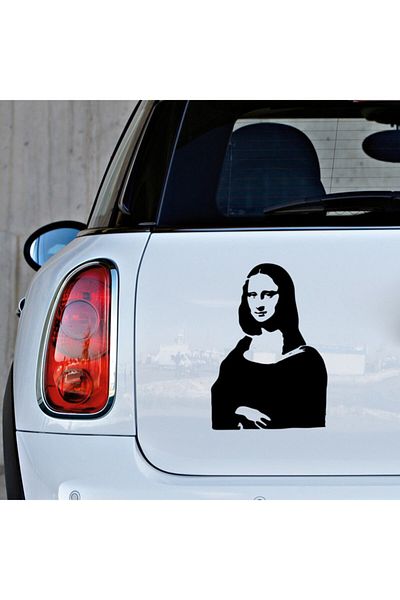 New Jargon Autocolant Mona Lisa Portret Vedere laterală 35cm - Negru