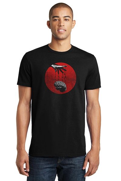 QIVI Twenty One Pilots Blurryface Brain εμπριμέ μαύρο ανδρικό πλεκτό μπλουζάκι T-shirt T-shirt T-shirt