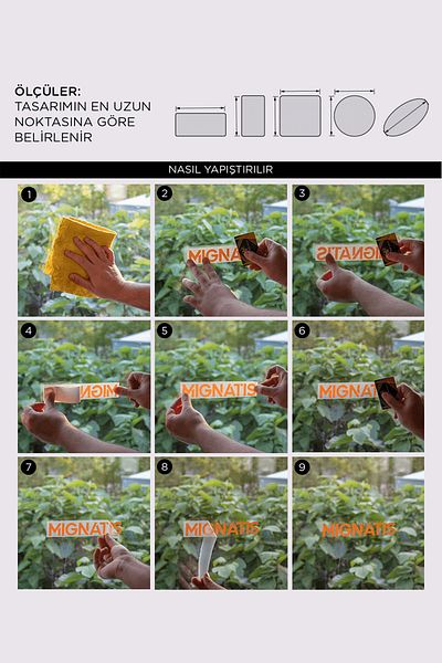 MIGNATIS Spring Opened Rose Grain Sticker Paste 45 Cm for Vehicle and Wall - Yellow
