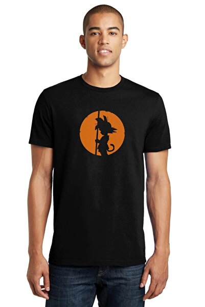 QIVI Dragon Ball Štampano crna muška Pleteno majica