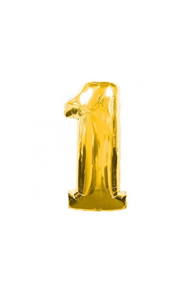 Doğumgünü Marketim Balloon Gold 1 Number 16" Inch 40 cm
