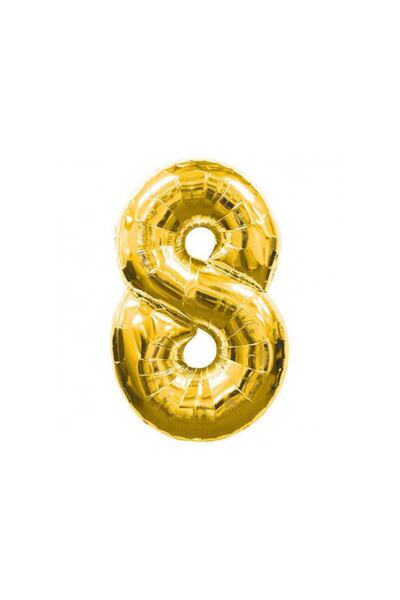 Doğumgünü Marketim Balloon Gold Number 8 16" Inch 40 cm