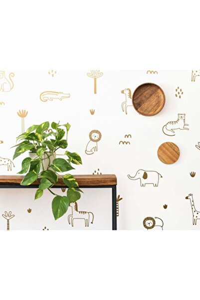 Sticker Sepetim Zidna naljepnica za dečju sobu, tropska džungla i safari živo...