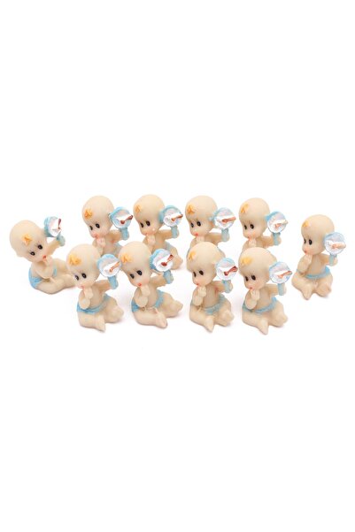 Lora Wedding Polyster Mavi Erkek Biblosu 10 Adet 3 cm