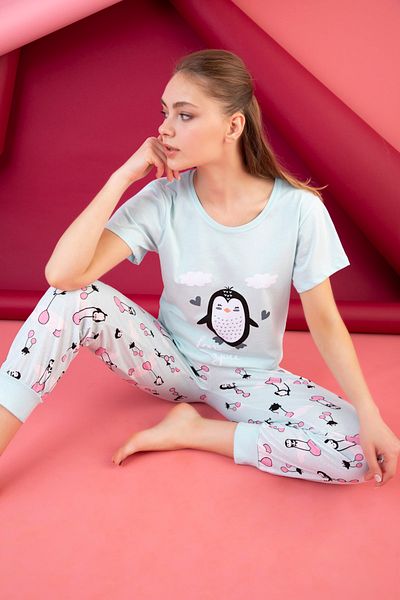 STRAWBERRY COTTON PRINTED PAJAMA SET