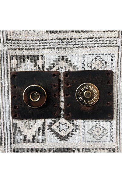 Alfa Tasarım Χρυσός μαγνητικός τετράγωνος κούμπωμα τσάντας από γνήσιο δέρμα -...