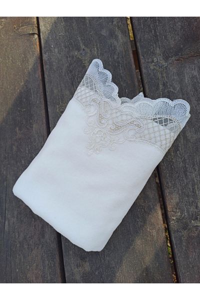 Çeyiz Bahçesi Περιτυλιγμένη βελούδινη πετσέτα Paris French Guipure Cream 50&90