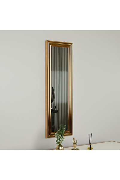MONEayna Tekli Gold Çerçeveli Konsol Ayna 30x90 Cm Pg005