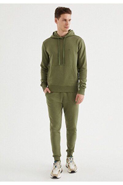 WESTMARK LONDON Erkek Haki Regular Fit Kapuşonlu Hoodie Core Hoodıe W/pocket