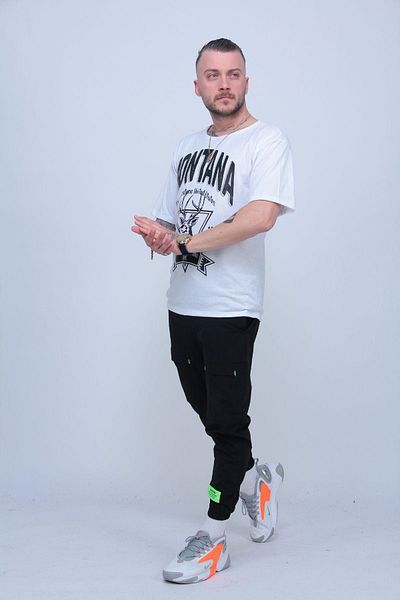 MODAGEN Μπλουζάκι Unisex White Montana με στάμπα μεγάλου μεγέθους