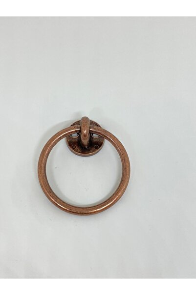 İNTERİO Halka Sandalye Arkası Sarkaç Kulp Antik Bakır 6 cm Çapında 5 Adet